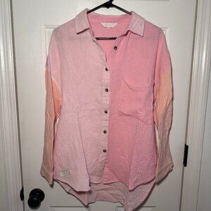 Simply Southern Pink Button Down Shirt